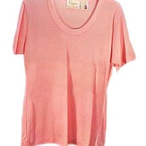 T-SHIRT, PINK, MISSES SMALL, 1966, SIMPSONS CANADA, MADE IN CANADA, SHORT SLEEVE